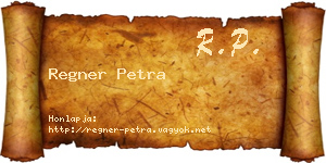 Regner Petra névjegykártya